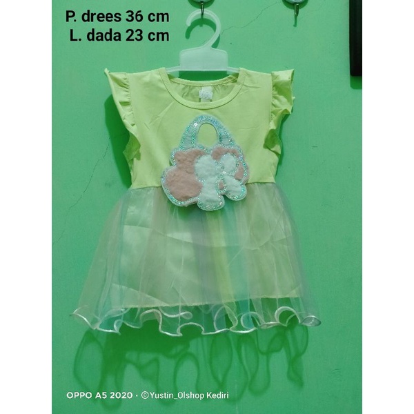 Dress bayi import 0-6 bulan/ Dress tutu lucu/ Dress warna warni bayi