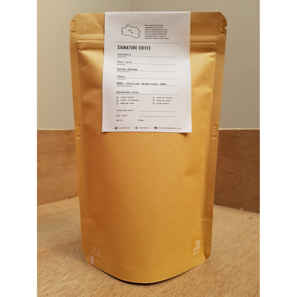 

Kopi Arabica Signature Coffee 250gram By FiveCoffee Termurah