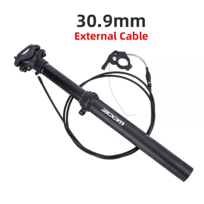 Zoom Seatpost Dropper 30.9 mm Remote External Cable Dropper Seatpost Kabel Luar