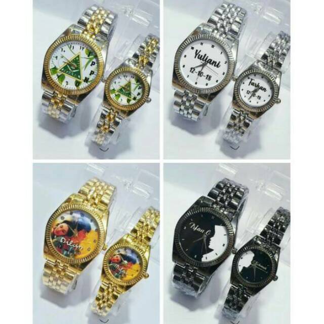 Original Jam tangan custom/costum rolex-Jam rubber jam rantai jam nama jam tangan couple jam tangan