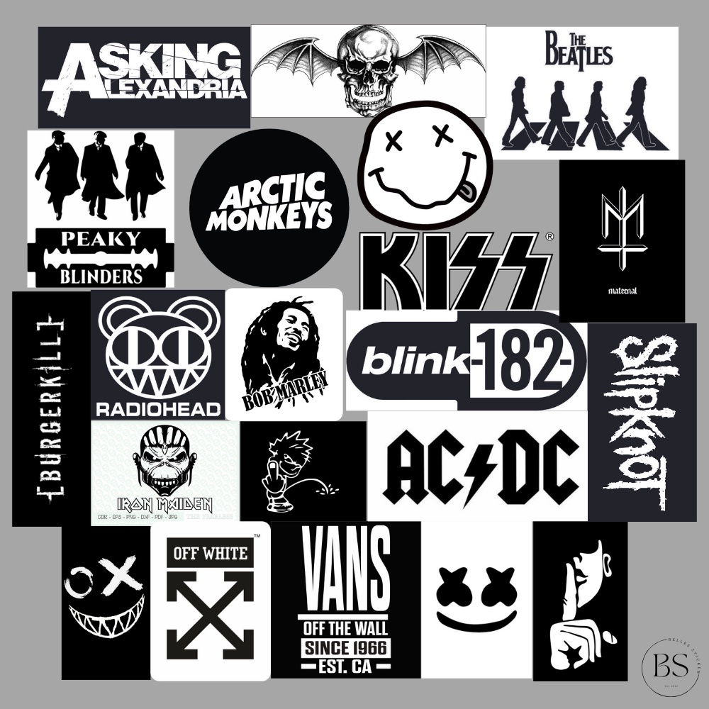 

STICKER VINYL - SERIES (BW) 21pcs - STIKER AESTHETIC LAPTOP, STICKER HYPEBEAST, AKSESORIS HP