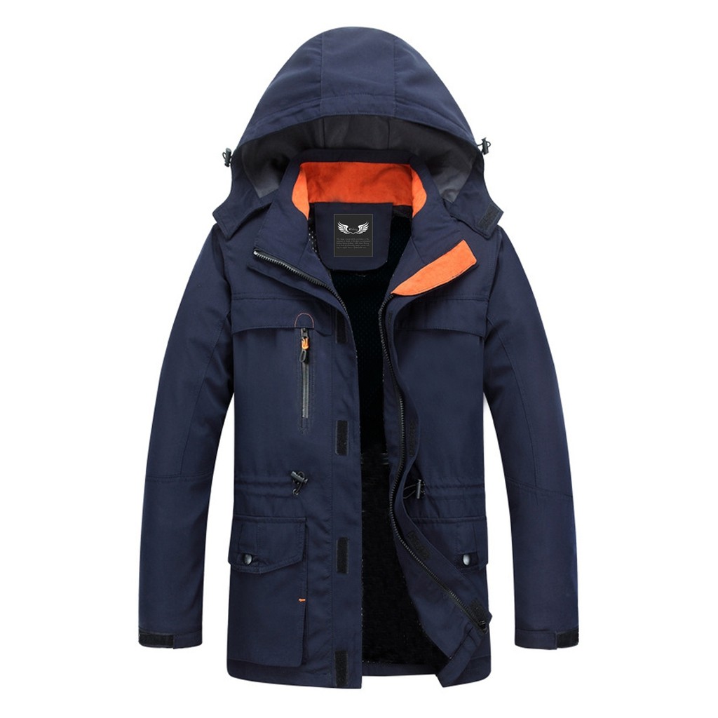 Jaket Parka Jeep Biru Navy Waterproof Bagus Terbaru Keren Gunung Parasut Pria Promo