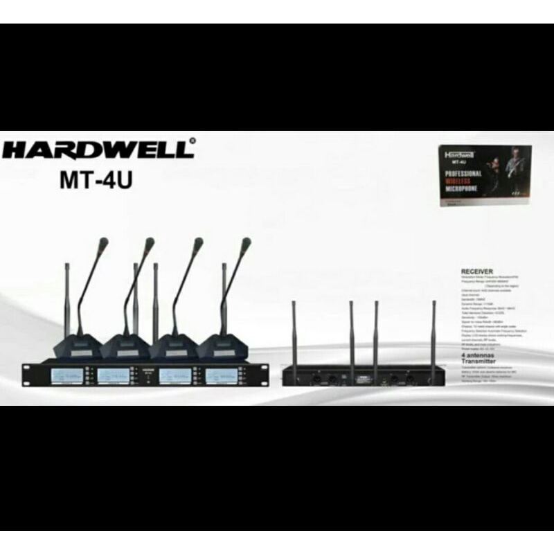 Mic Podium/Meja Wireless Conference Hardwell MT-4U Original -- 4buah Mic Meja