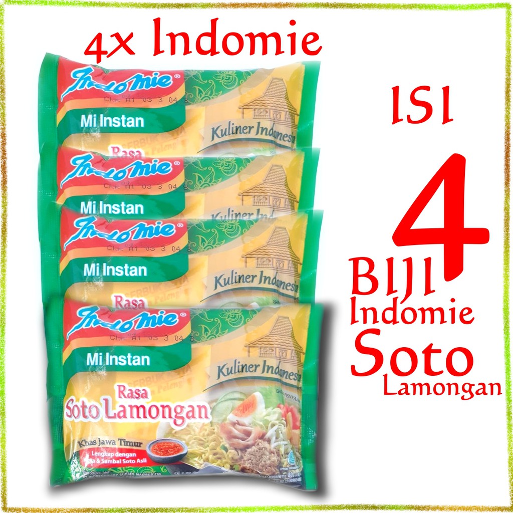 

4x indomie soto lamongan mi Soto kuliner Indomie rasa Indonesia populer