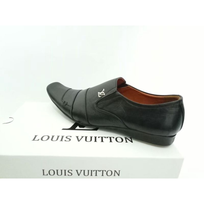 FORMAL OXFORD SEPATU PANTOFEL KULIT ASLI PRIA CASUAL - SEPATU KANTOR KASUAL - PANSUS HITAM LV CAPRI