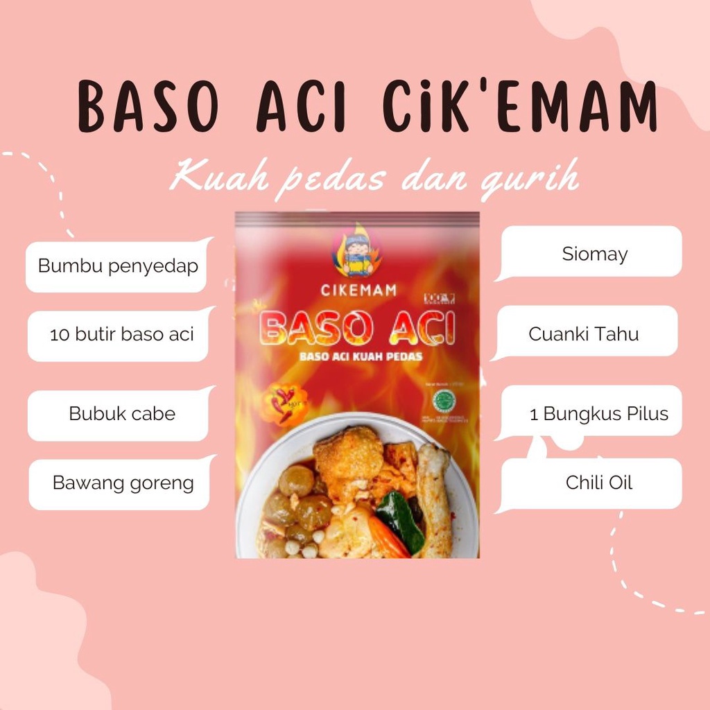

BEST SELLER !!! BASO ACI KUAH PEDAS DAN GURIH CIK'EMAM