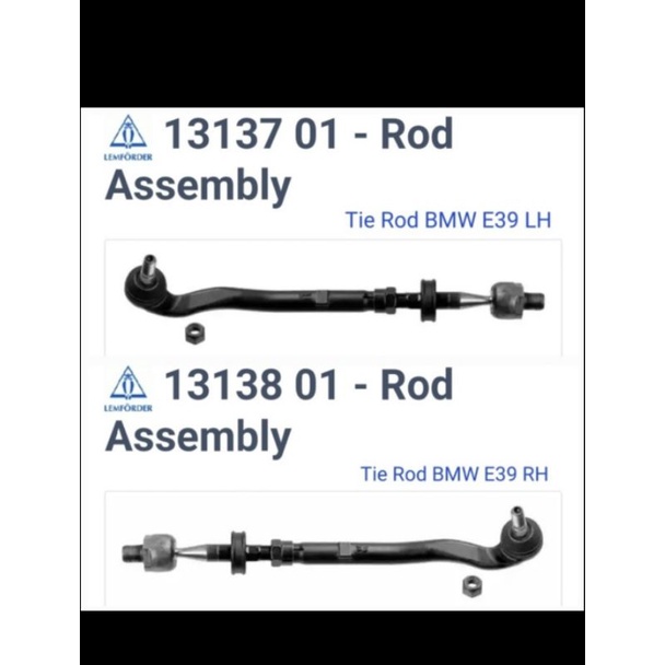 Tie Rod BMW E39 32111094673 32111094674 RH LH