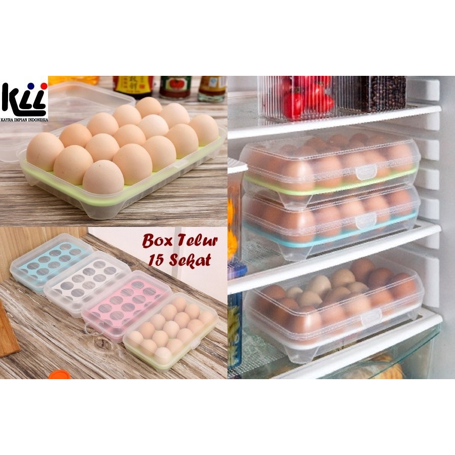 Box Tray Telur 15s - kotak telur - Egg Tray Box - Box Telur 15 Sekat