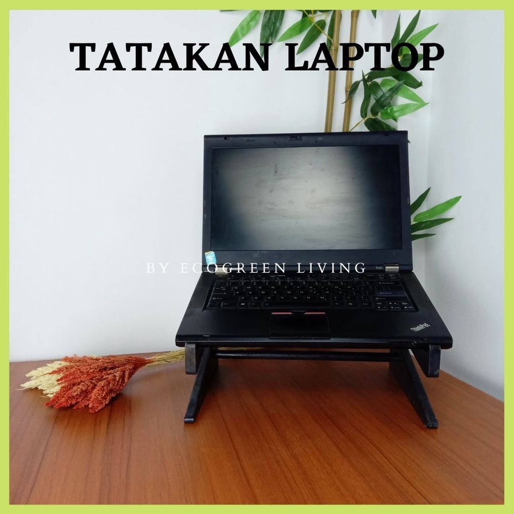 COD - Stand Holder Laptop Stik Kayu Meja Stand Monitor Portable Unik Minimalis