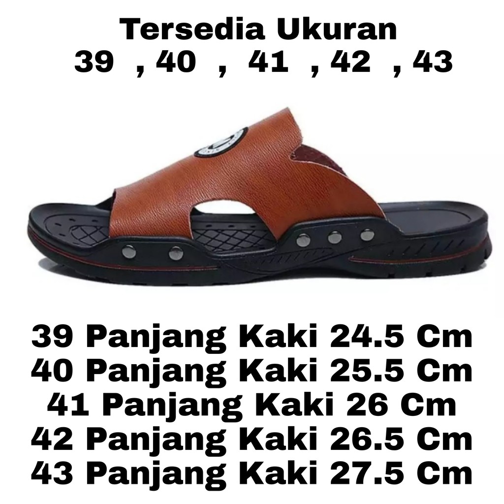 LUTTON - Sandal pria Branded - SANDAL PRIA SLOP GOM&amp;JULY