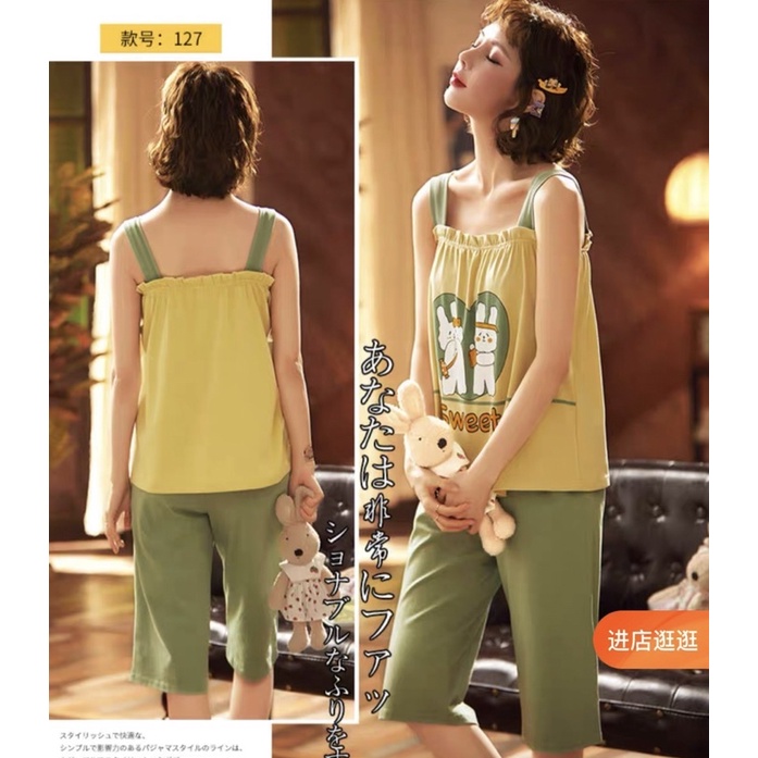 JC- Set Kensi Buntung 7/8 / Piyama Kensi Import / Piyama Set Tank kensi Tali 1 import