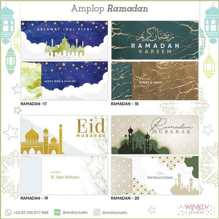 

HOT SALE Custom Amplop Lebaran THR Panjang Angpao Idul Fitri Angpau