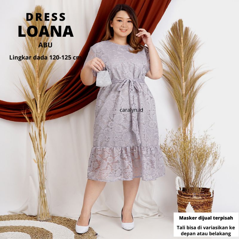 DRESS BRUKAT BIGSIZE DRESS KONDANGAN JUMBO DRESS LOANA