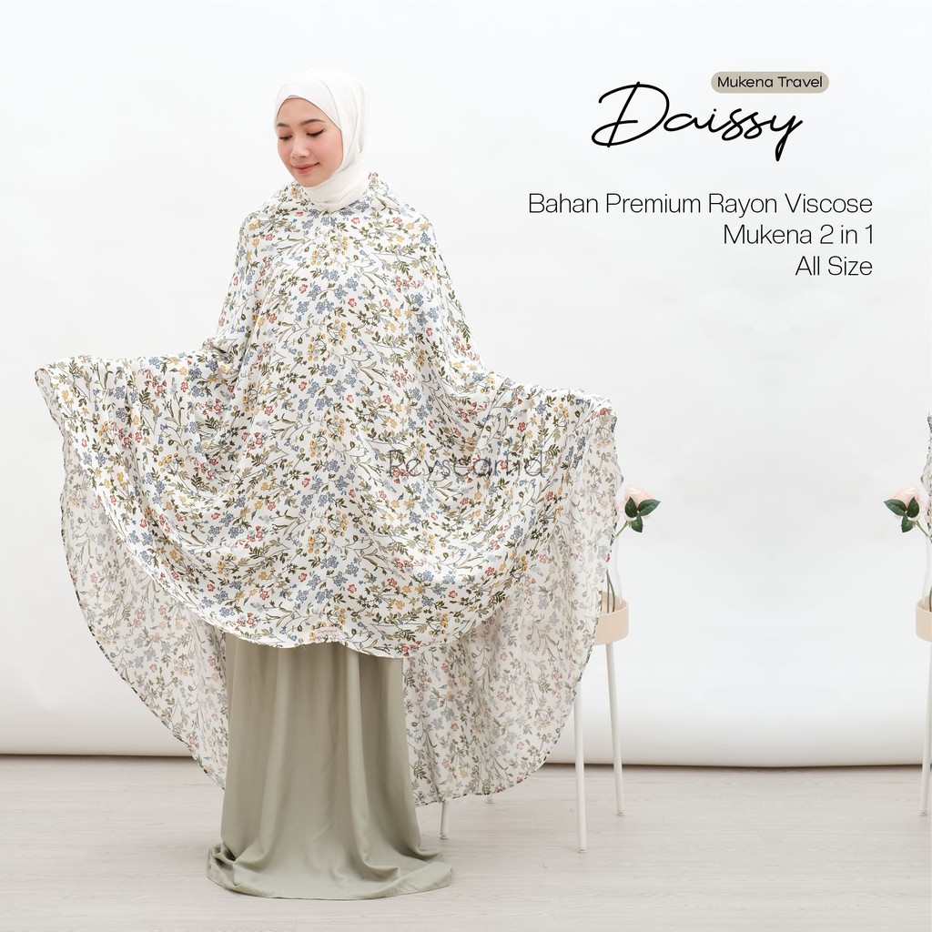 mukena travel daissy by reyscarf id mukena dewasa 2 in1 bahan premium rayon viscose adem nyaman dipakai bisa cod