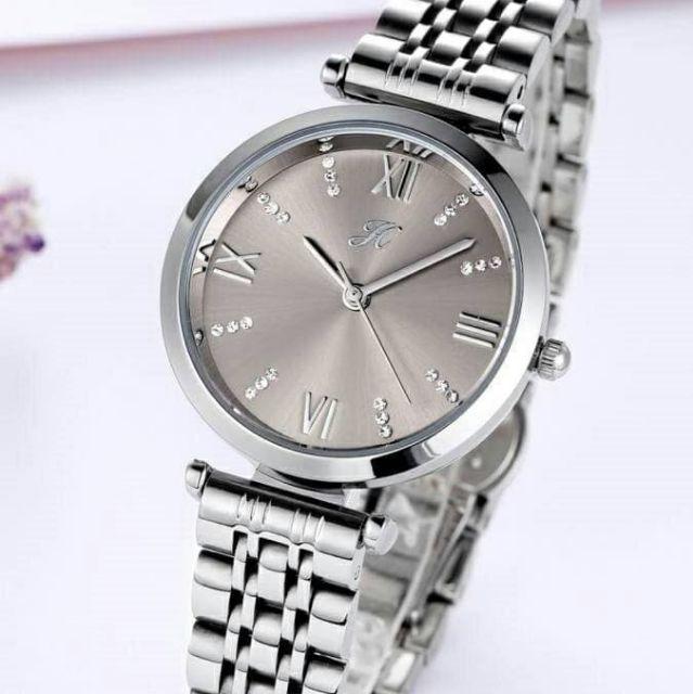Jam tangan wanita Jt 2139 original Jimshoney jam stainless steel import murah anti air cod realpic-L02 Silver
