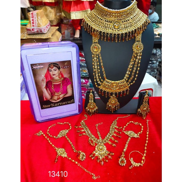 bridal set / acc india set / jodha set Set Wedding / Kalung india Jodha/kalung Pengantin ala India