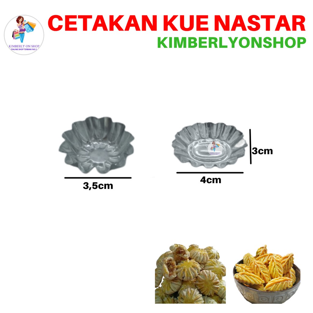 Kimberlyonshop Cetakan Kue Nastar 1 Pak 20 Pcs
