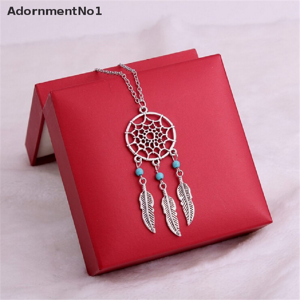 [AdornmentNo1] Ladies New Dream Catcher Feather Pendant Necklace Charm Turquoise Chain Necklace [new]