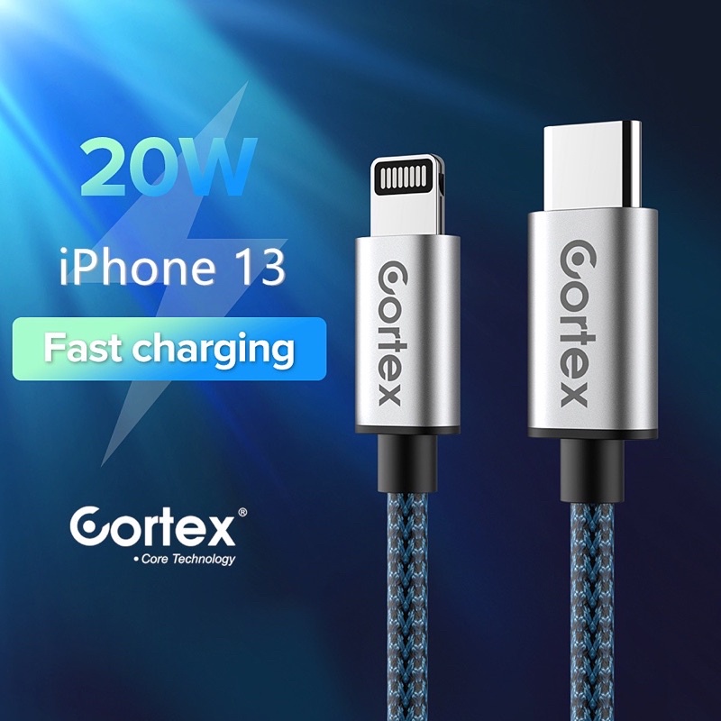 Cortex KE-201 Kabel Type-C to Lightning ayphone Cable PD Fast Charging 1.2Meter