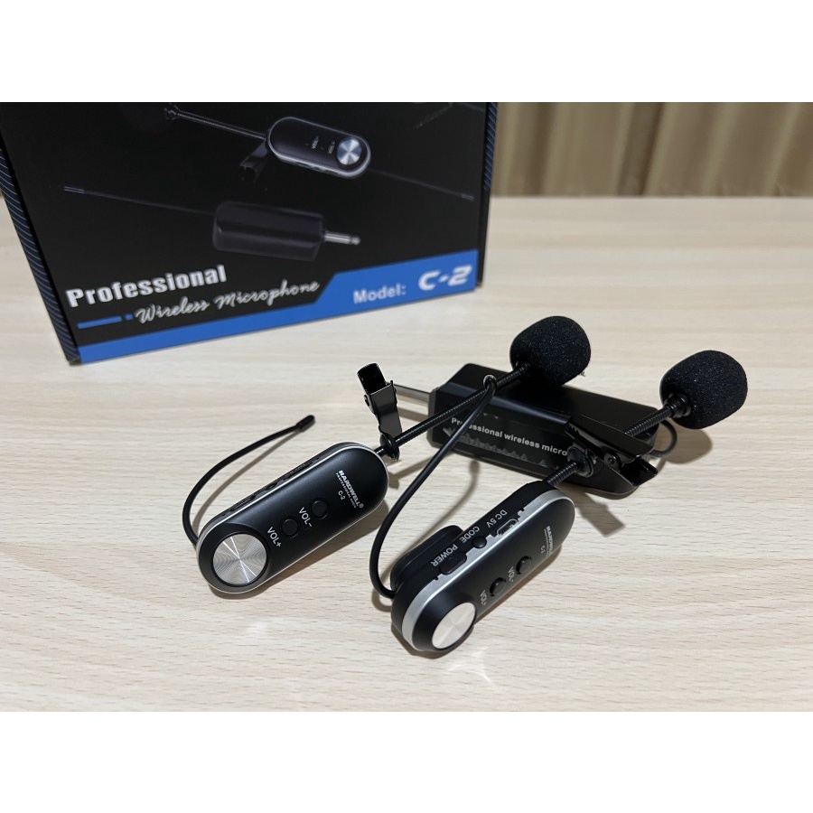 MICROPHONE MIC WIRELESS CLIP ON MIKROPON MIK TANPA KABEL JEPIT KANCING HARDWELL C-2 C2 ORIGINAL ORI BAGUS TERLARIS TERBAIK GARANSI