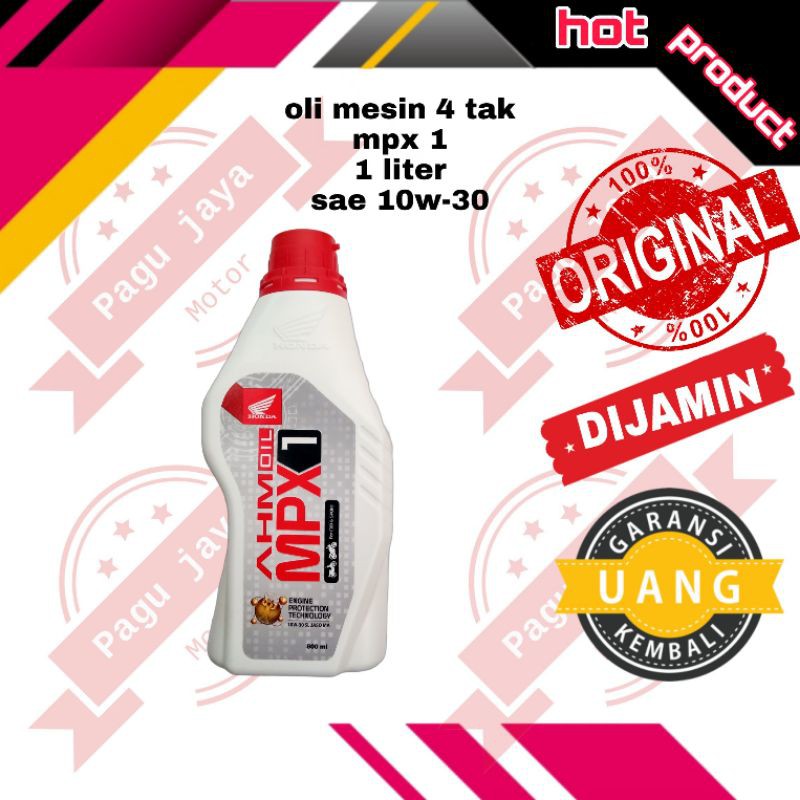 oli mesin AHM oil MPX 1 1liter sae 10w30 ORIGINAL