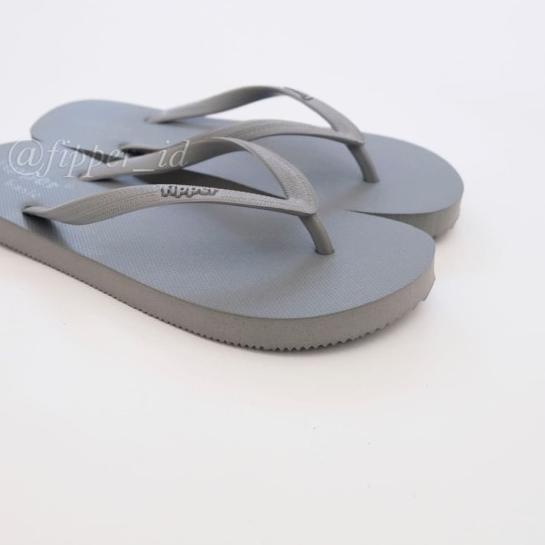 ▲ Fipper Basic-S For Woman , Sandal Fipper Original , Sandal Wanita Ori - Abu-abu, Size 5 ℗