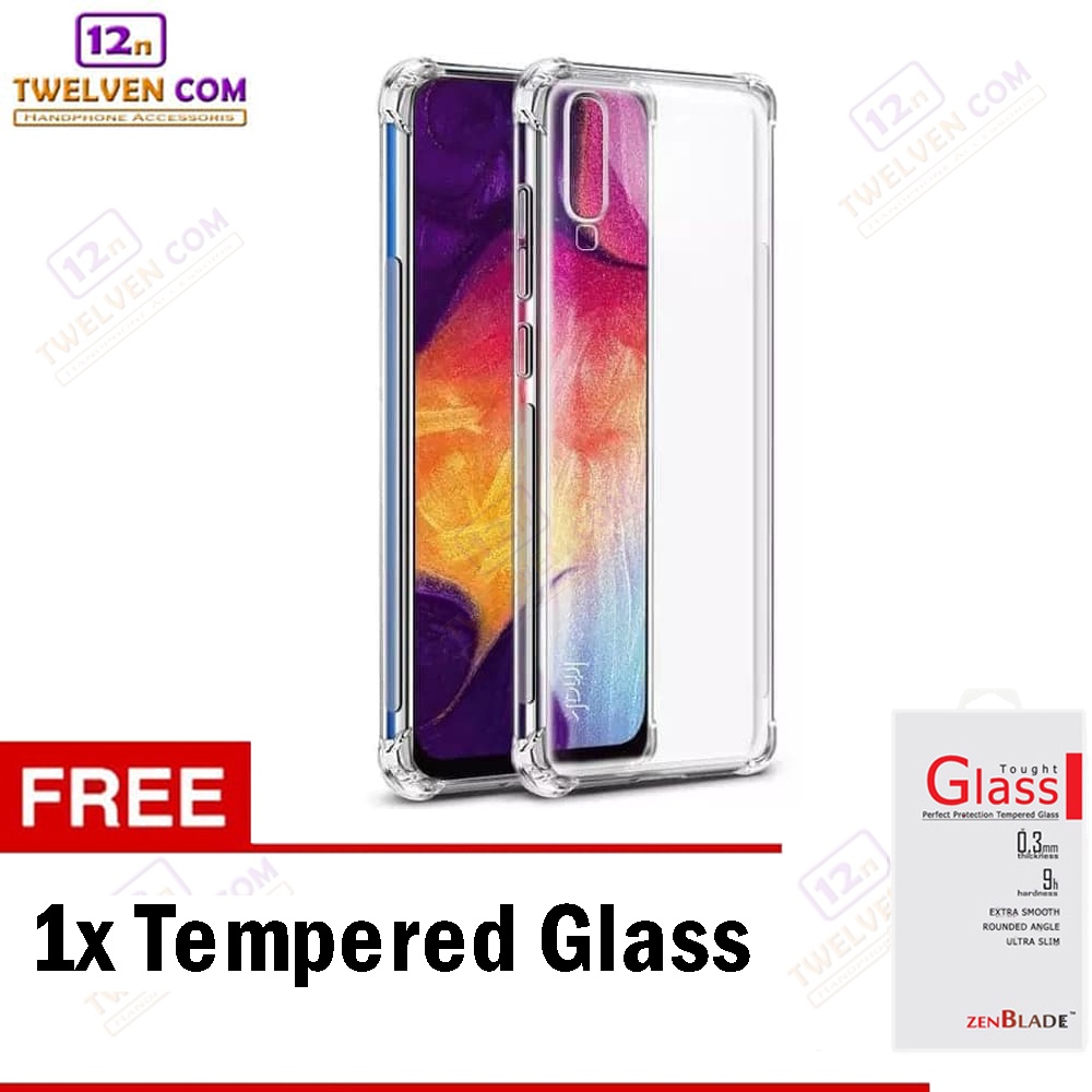 [FLASH SALE] Case Anti Crack Anti Shock Softcase Samsung A70 - Free Tempered Glass