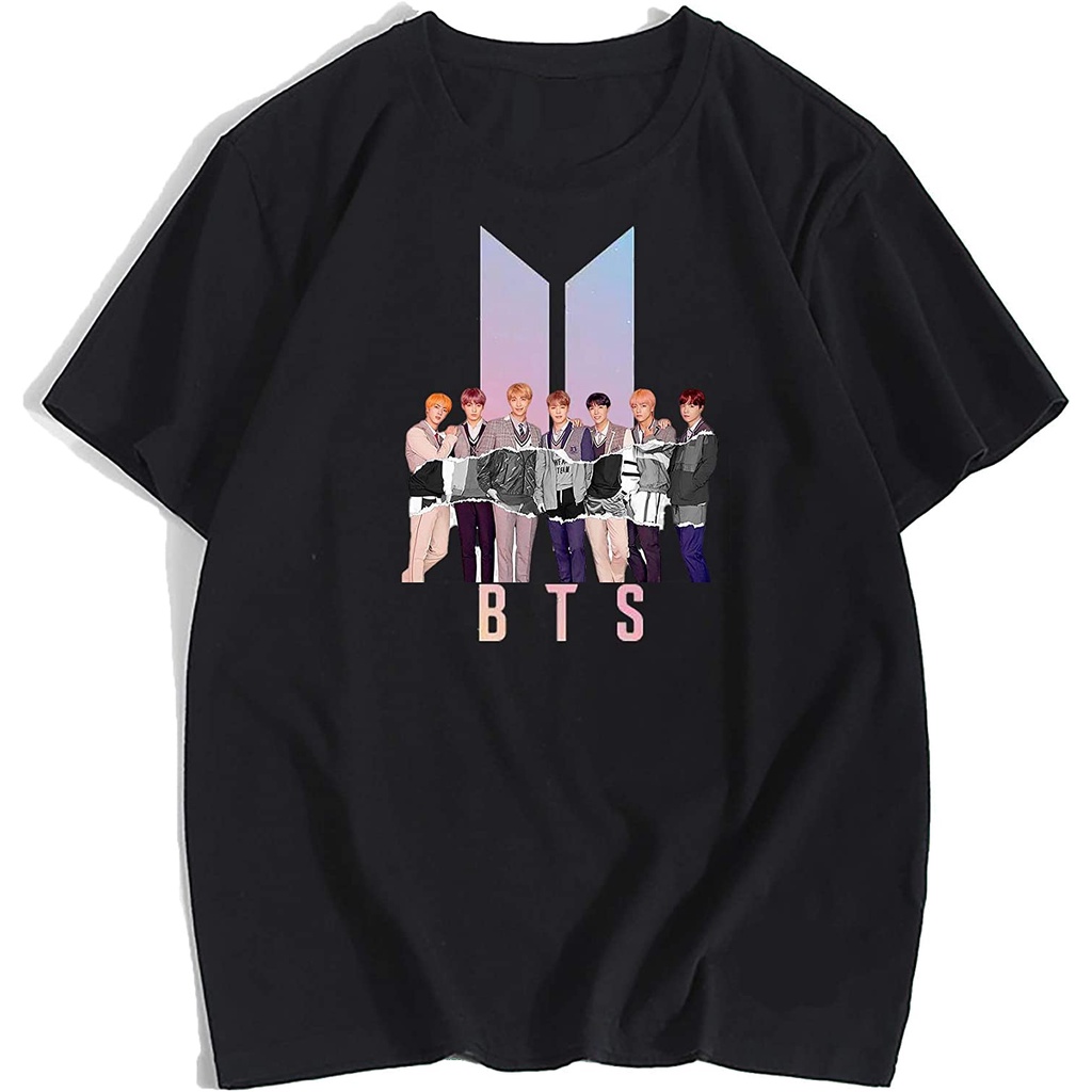 Kaos Baju BTS Photo Group Logo Kpop K-Pop T-Shirt