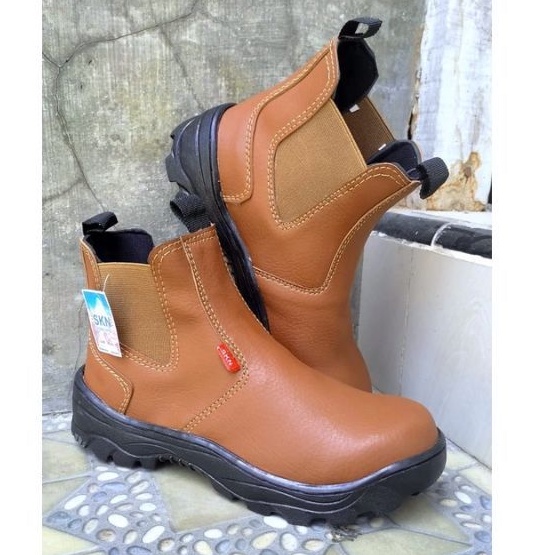 Sepatu Safety King SKN Ujung Besi Model Slip On Original Septi Septy Sefty Sefti Safty Safti Boots