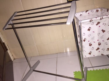 Rak Jemuran Handuk Aluminium 5 Baris Minimalis - Mobile Towel Rack