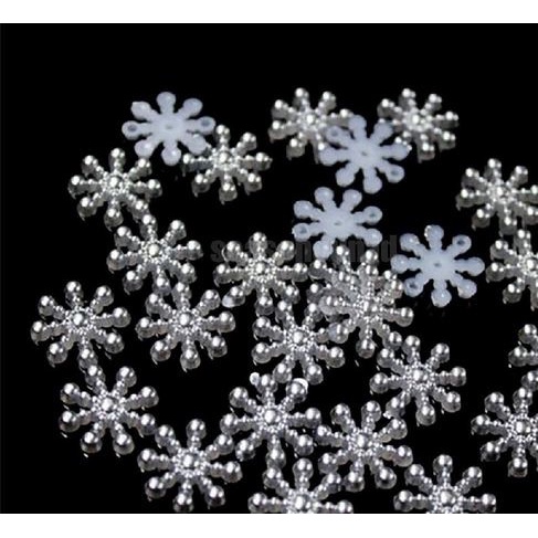 Snowflake Beads FlatBack (100pcs)