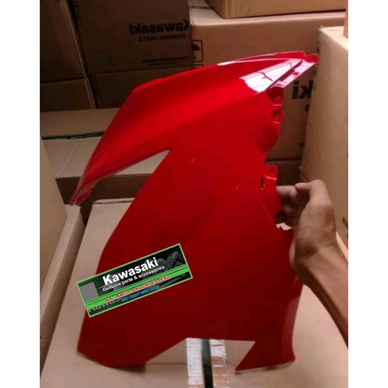 Fairing atas new ninja 250 fi 2018 merah kanan original Kawasaki