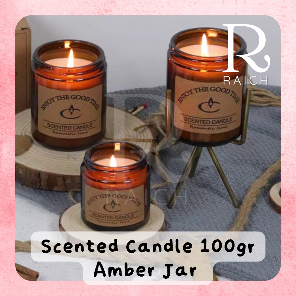 100GR Palm or Soy Wax Scented Candle - Natural Candle Lilin Aromaterapi - Jasa Produksi Makloon Souvenir Hampers Christmas Lilin Natal