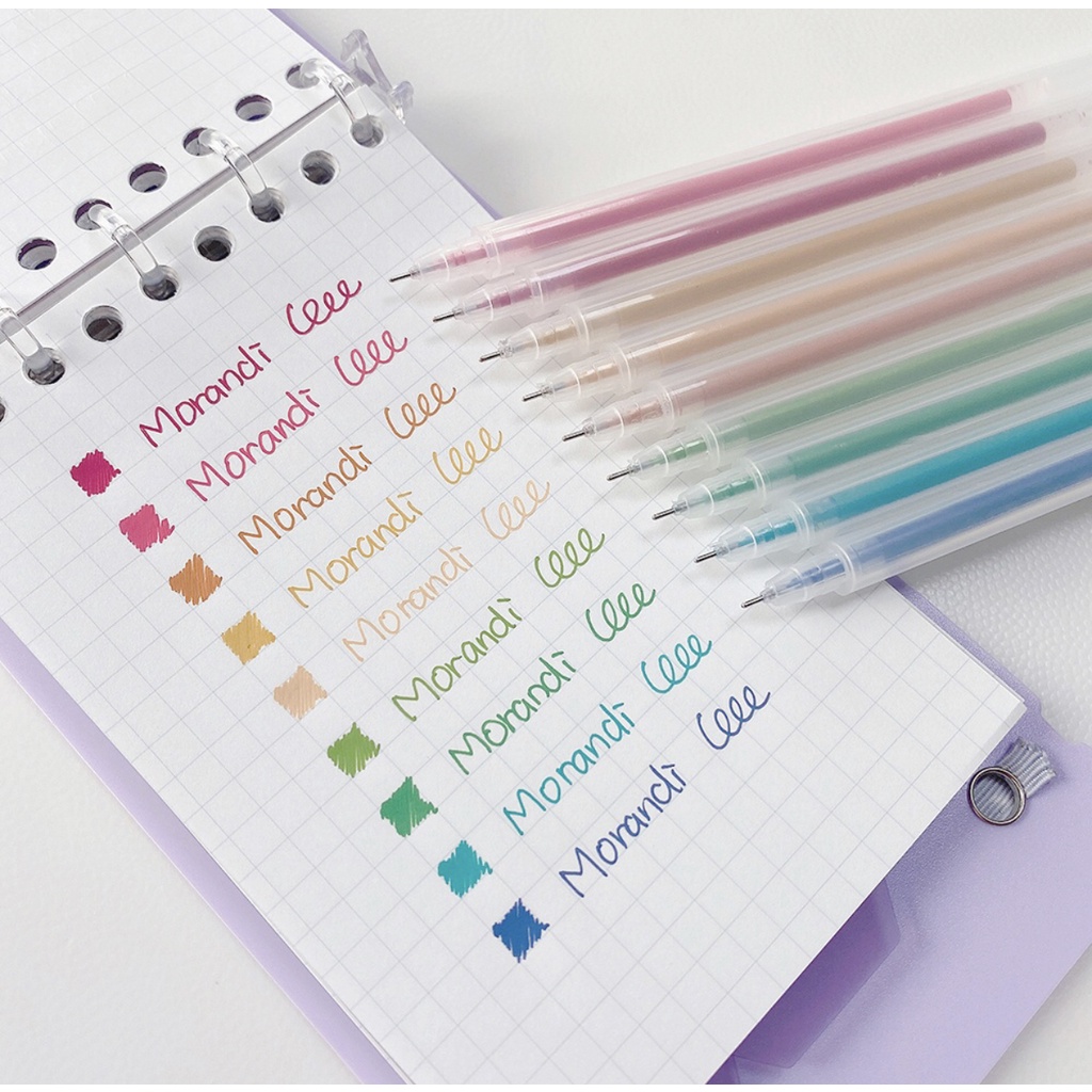 

9 Colors Gel Pen 0.5mm Tip Cute Pen for journal, drawing, graffiti School office stationery