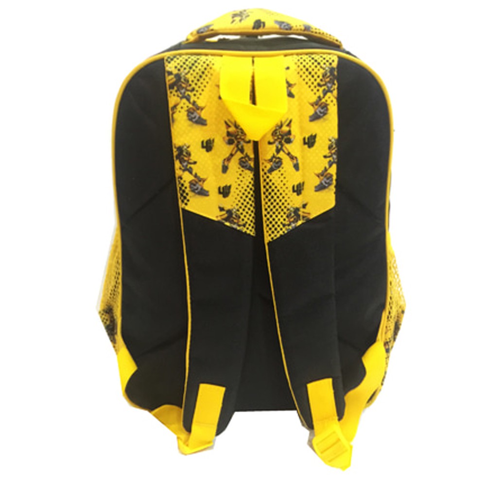 RAINCOVER ANTI HUJAN Tas Ransel Sekolah SD Transformer Bumblebee 3D Timbul Hard Cover - Yellow