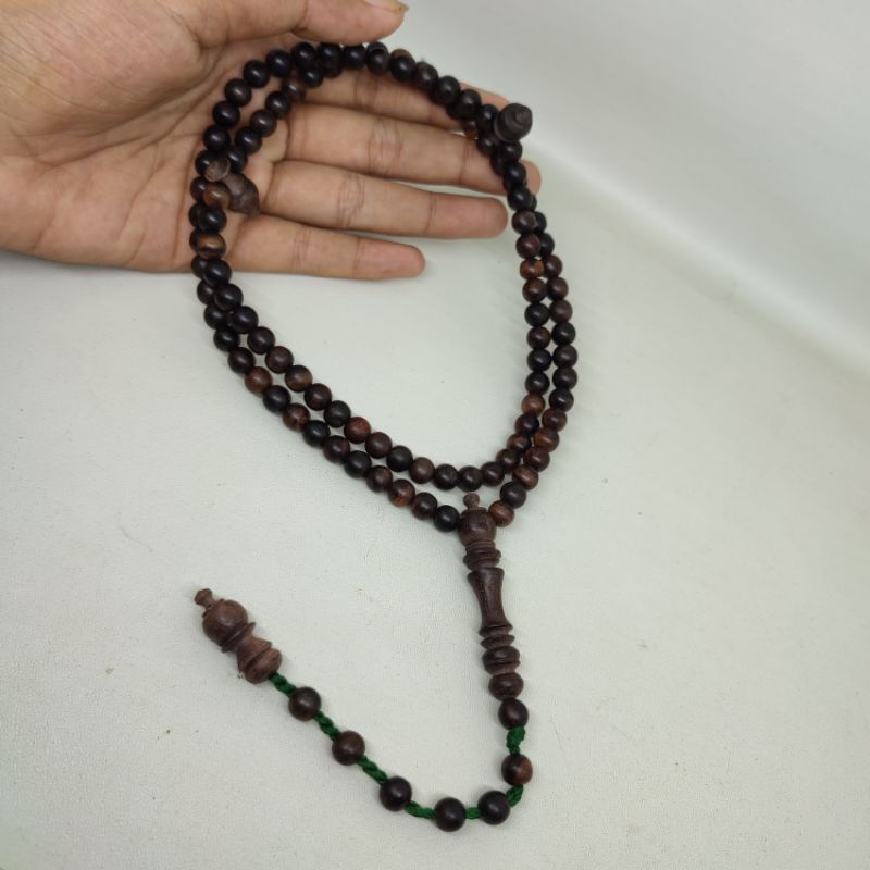 Tasbih Sonokeling Size 6mm Motif Bulat/Tasbih Muslim 99 Butir/COD