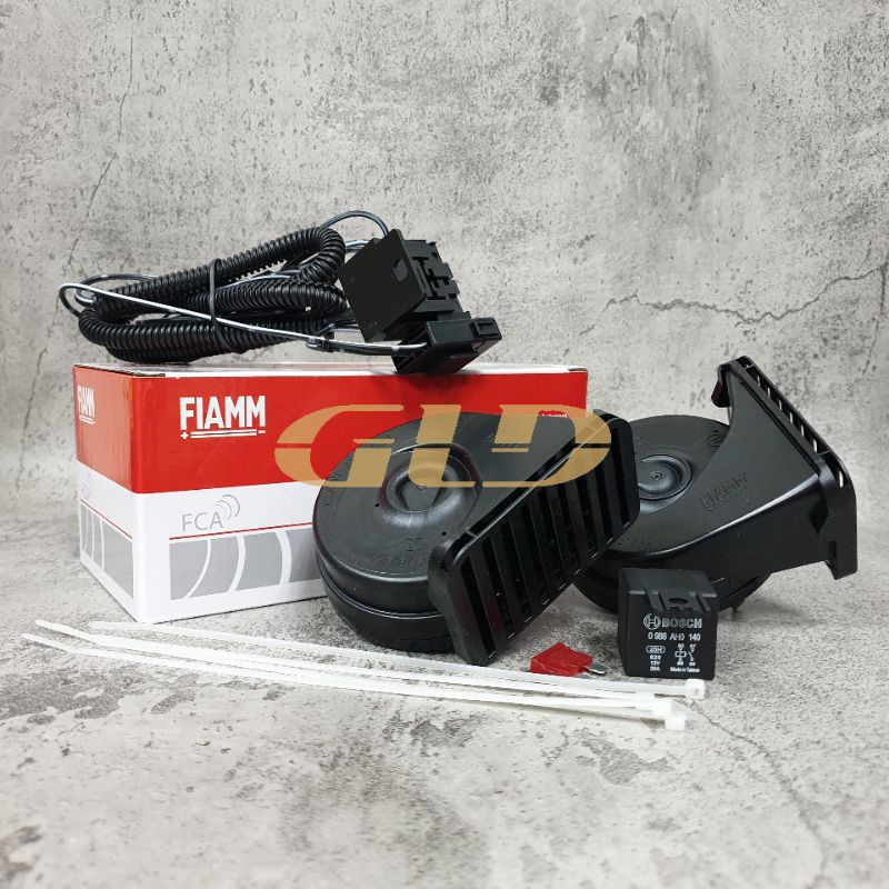 KLAKSON KEONG FIAMM ITALY 12V ORIGINAL - WATERPROOF + CABLE RELAY SET BOSCH