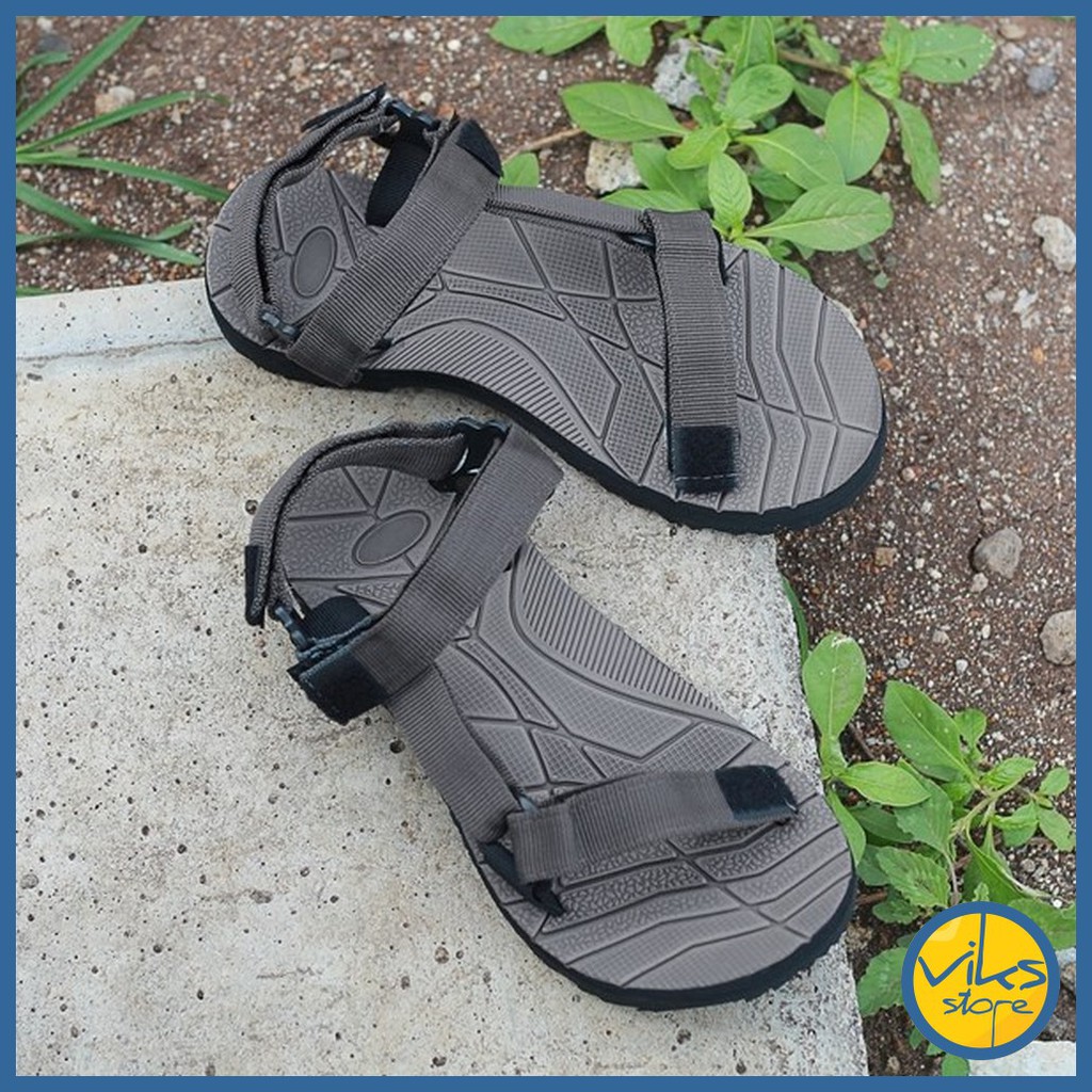 Sandal Gunung Pria Cowok Sendal Hiking Santai Casual Style Sendal Distro Fashion Blackkelly Original