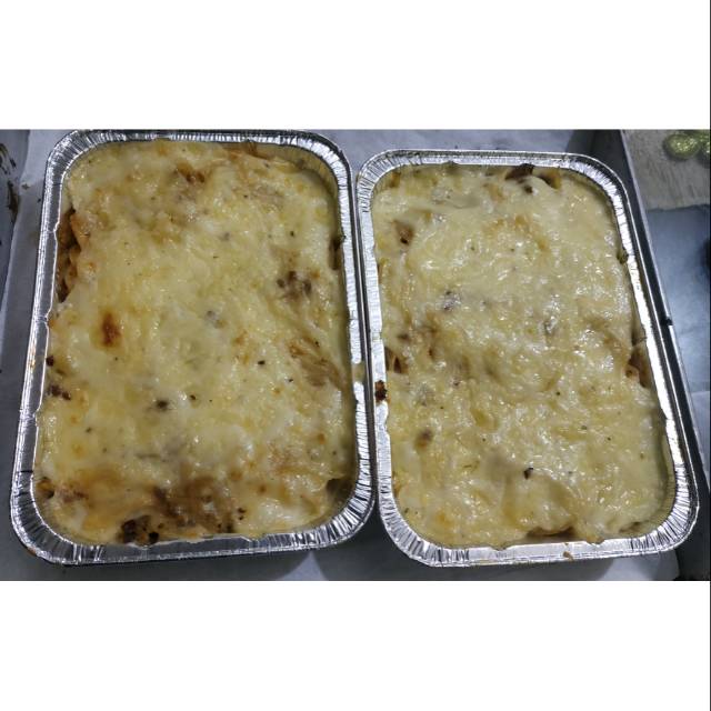 

Baked spaghetti sauce bechamel