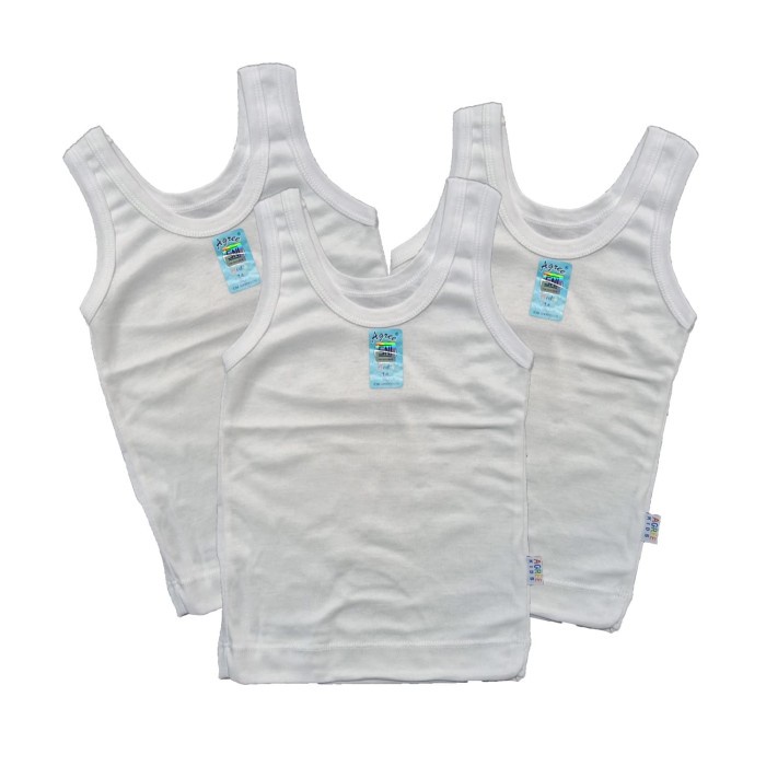 3pcs Kaos Dalam Anak AGREE KIDS St 04 | Singlet Anak Pakaian Dalam Putih | Open Grosir