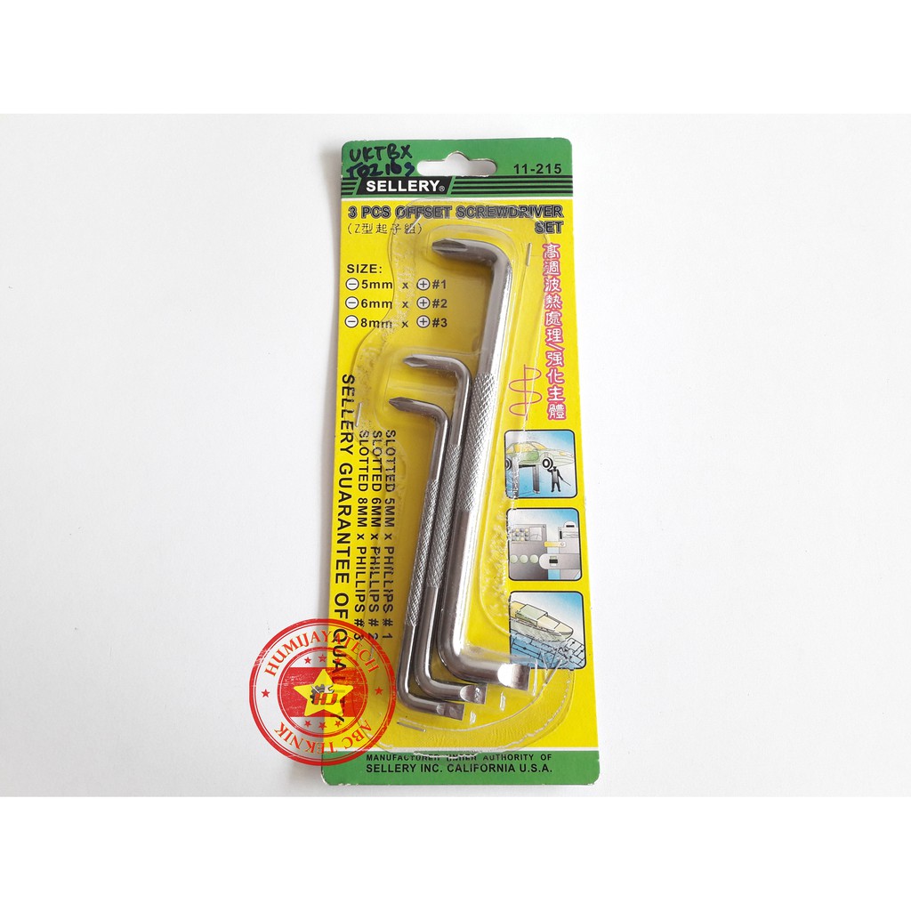 Obeng Offset Sellery / Obeng Offset / Obeng Set 3pcs Offset