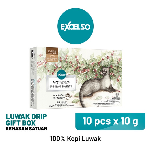 

EXCELSO Luwak Drip Gift Box (10 x 10 gr)