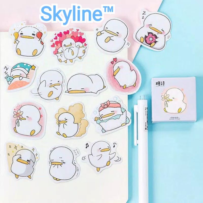 

Sticker Kiss Cut Scrap Book Journal Dengan Motif Cute Duck Isi 45Pcs