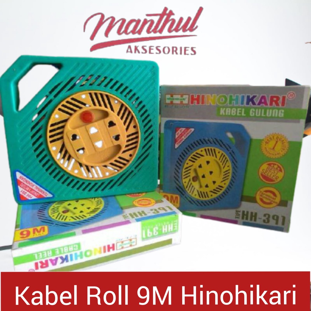 Stop Kontak  Kabel Roll 9 M Hinohikari Rol Kabel SNI