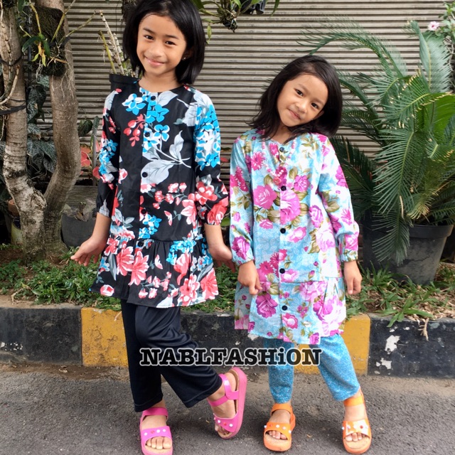 Dress lucu syfa kemeja anak usia 2 - 9 tahun Cantik ya bun barangnya