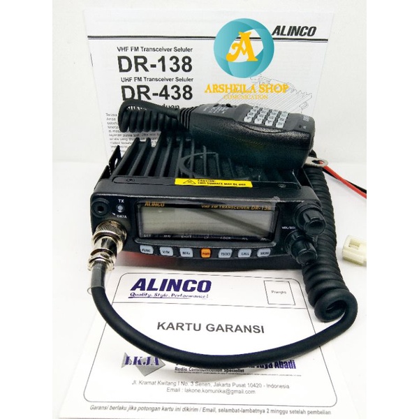 Alinco dr 138 original made in japan garansi 1 tahun