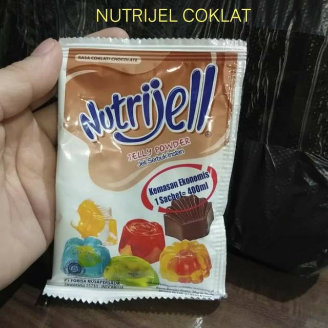  NUTRIJEL  NUTRIJELL JELLY POWDER AGAR RASA COKLAT  COKELAT 