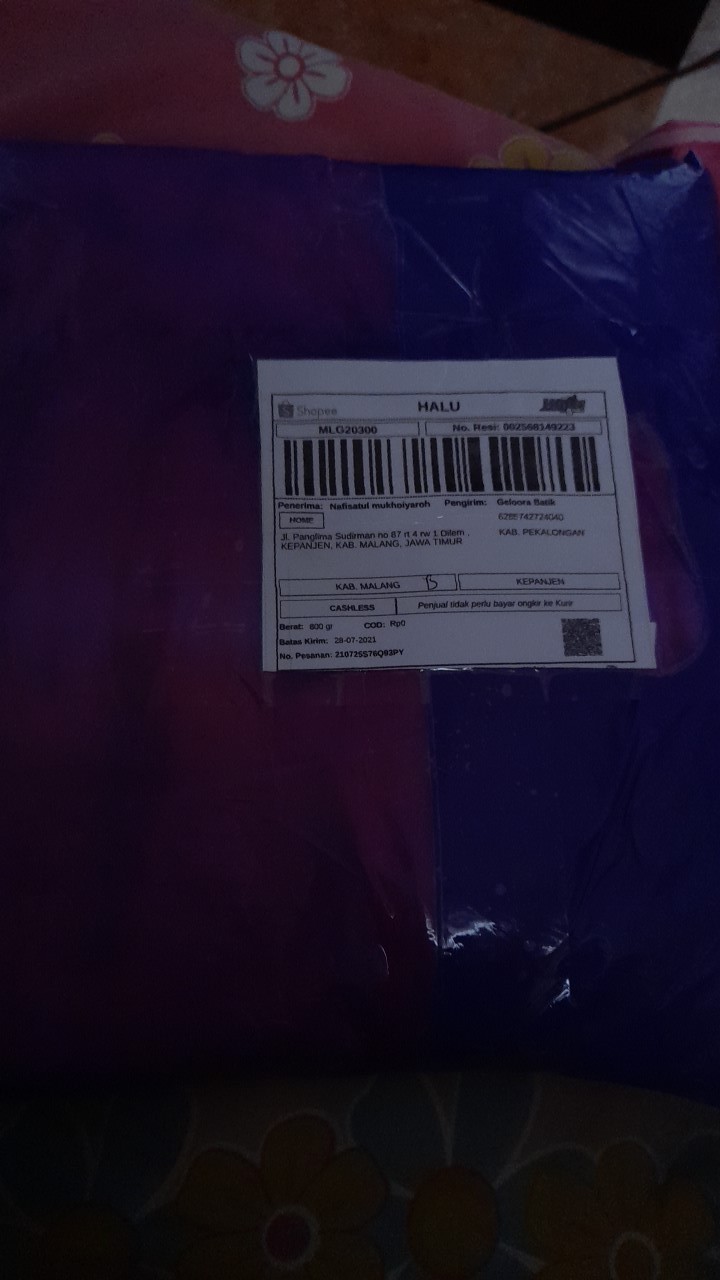 Gamis Kaos Pelangi Batik Tiedye Delima Jumbo Premium