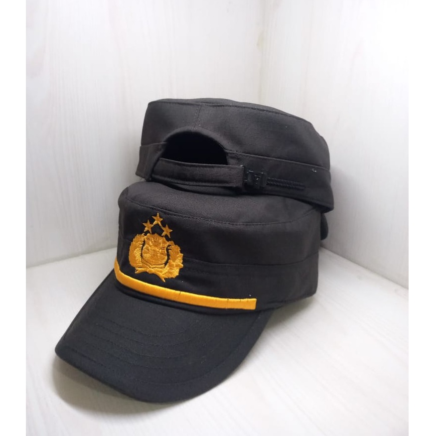 Topi Komando Pama Polri Coklat