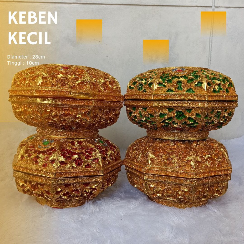 keben fiber segi kecil wadah sodan bokoran ukir bali diameter 28cm